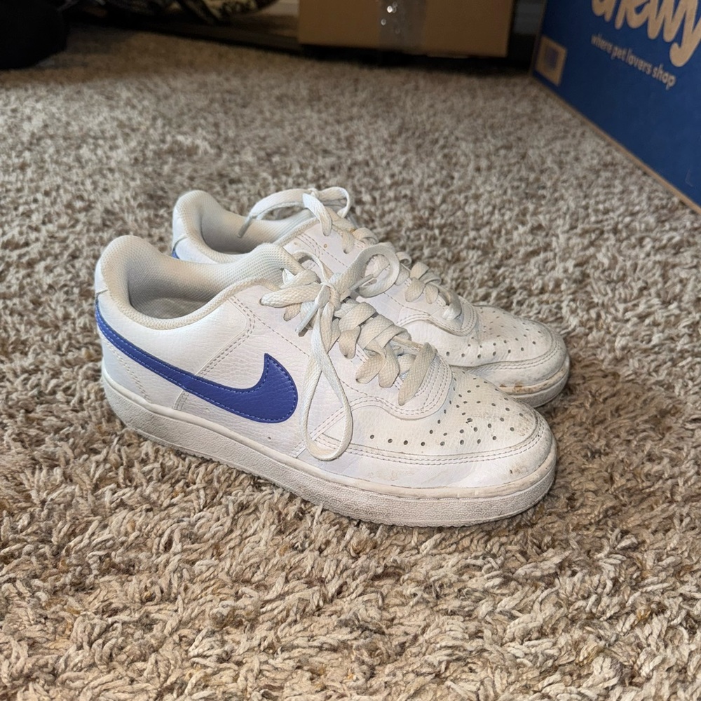 Nike White and Blue Air Force 1